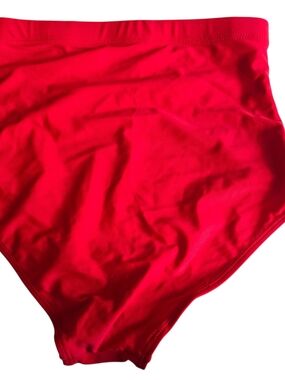 Classic High-Waist Swim Panty in Bright Red